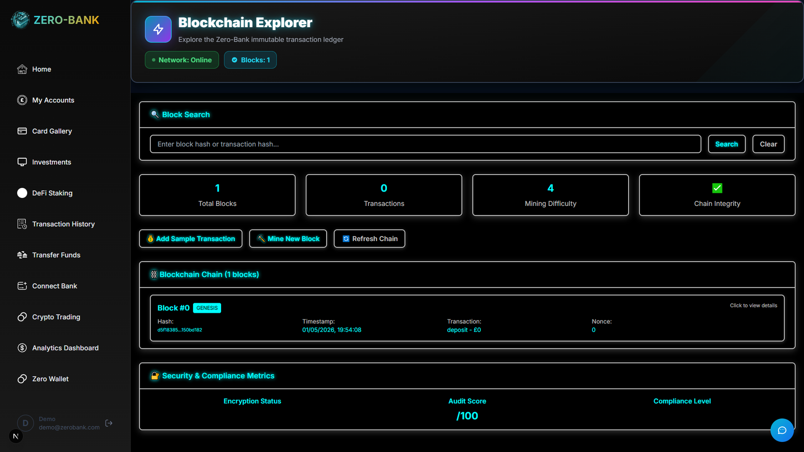 Zero Blockchain Core