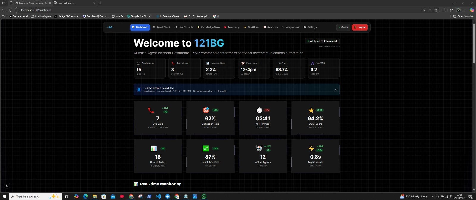 121BG application screen 9