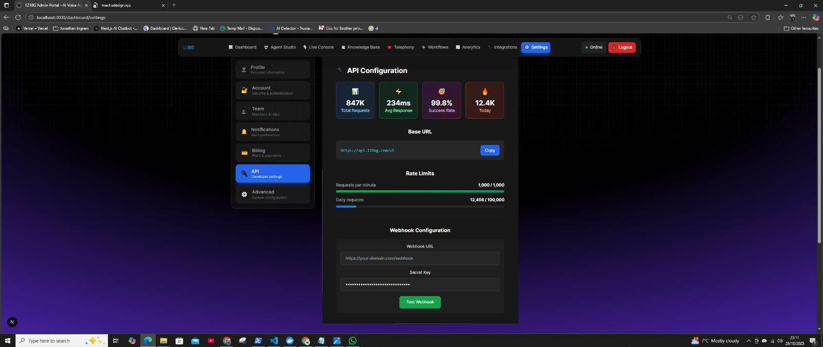 121BG application screen 17