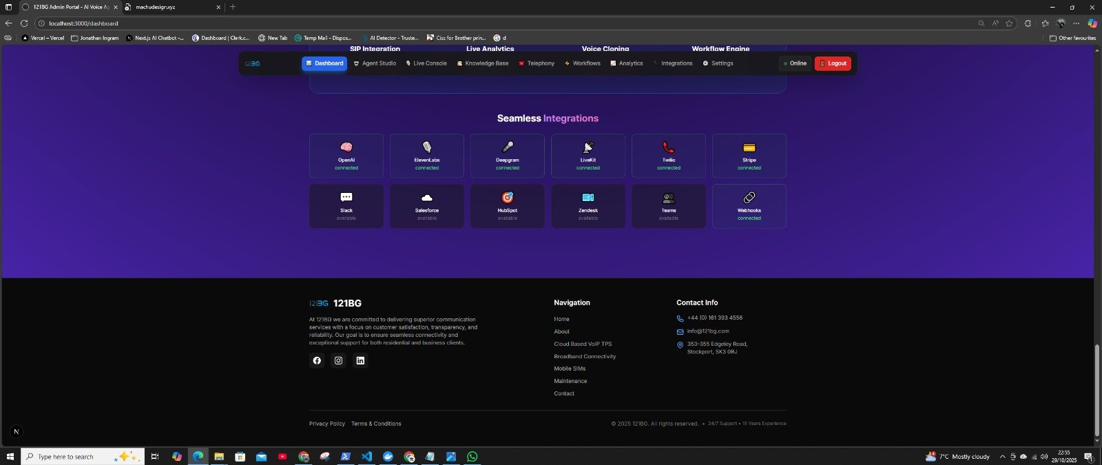 121BG application screen 19