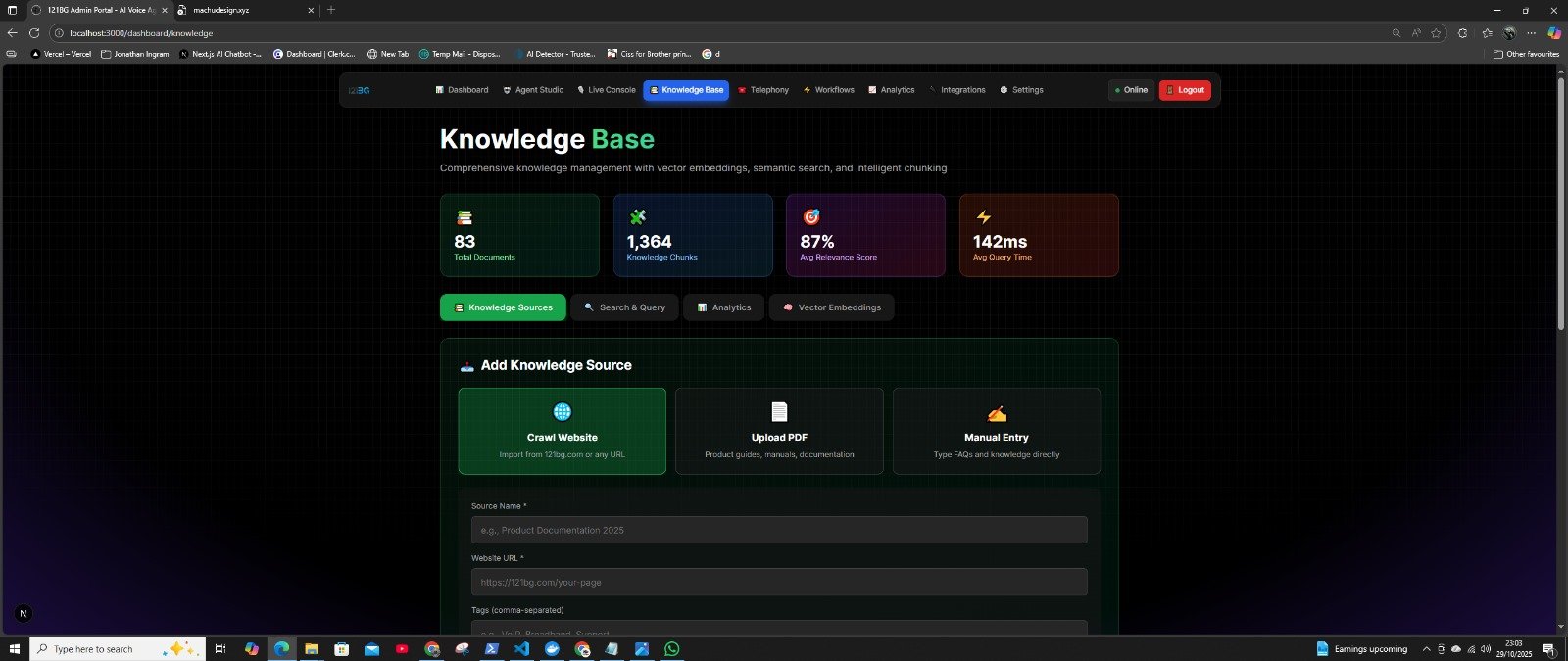 121BG application screen 39